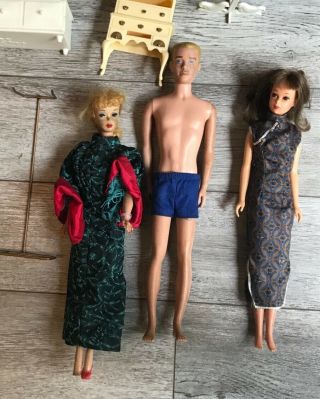3 Vintage Mod Era Mattel Barbie Dolls