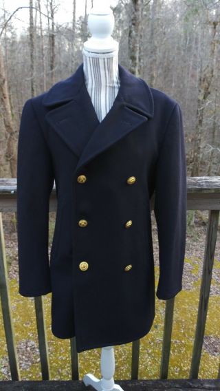 Vintage 70s Us Navy Wool Officer 