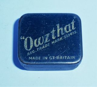 Vintage Owzthat Cricket Game In Tin With Rules 2