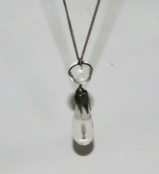 HUGE,  ANTIQUE EDWARDIAN ART DECO ROCK CRYSTAL PENDANT NECKLACE VINTAGE JEWELRY 4