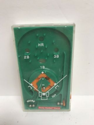 Vintage Tomy Pocket Game Baseball Sports Pinball