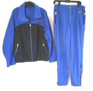 Vintage 90s Nike Aqua Gear Mens Track Suit Blue Black Fits M/l Long Sleeve J660