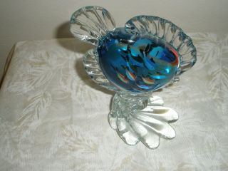 Vintage Murano Fish Sculpture Aquarium 10 Fish Stands 8.  5 " In Height And 5.  50 W