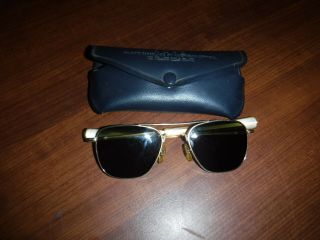 Vintage American Optical Ao Aviator 1/10 12k Gf Sunglasses Usaf Made In Usa L@@k