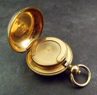 Antique Dennison 9ct Gold Plated Albert Watch Chain Sovereign Case Fob