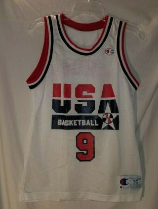 Vintage Champion Usa Michael Jordon 1992 Dream Team Basketball Jersey Size 36