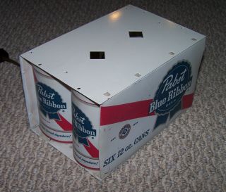 Vintage Pabst Blue Ribbon Beer Lighted Six Pack Display Sign Flashing Light