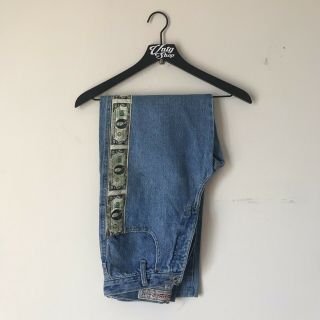 Vtg 80s 90s Rare Joujou Money $100 Jeans Size 9/10 High Waisted Festival