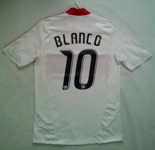 Vintage Rare Adidas Clima365 Climacool Chicago Fire 10 Blanco Jersey In Size S