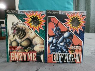 Enzyme & Guyver - 3 Vintage Rare Model Kit Max Factory Japan Guyver