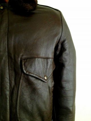 Vtg Leather AIR FORCE A - 2 USAAF FLIGHT Bomber USN WW2 G - 1 Pilot Jacket Coat 42 5