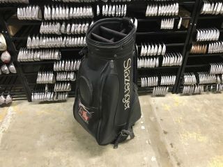 Rare Vintage Slazenger Golf Staff Bag 10 " Professional Black Flags Logo Display