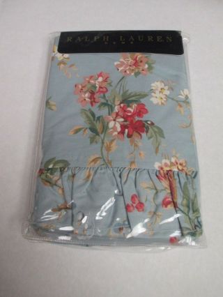 Ralph Lauren Vintage Cottage Yvette Ruffled Blue Floral 2 Standard Pillowcases