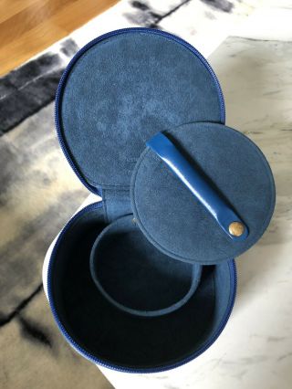 Auth Louis Vuitton Vintage Blue Epi Ecrim Bijoux Large Jewelry Box.  Gorgeous 5