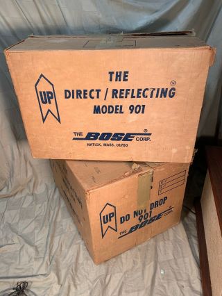 Vintage Bose 901 Direct ReflectIng Speakers Active Equalizer Box 12