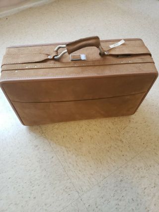 Vintage Hartmann Suitcase Luggage Suede Leather 21 "