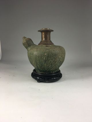 Very Rare 17th Century Chinese Green Glazed Kendi