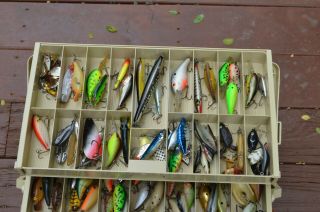 Plano 747 Tackle Box Loaded With Vintage Fishing Lures 2