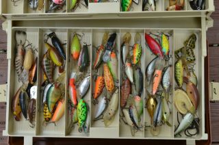 Plano 747 Tackle Box Loaded With Vintage Fishing Lures 3
