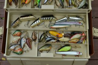 Plano 747 Tackle Box Loaded With Vintage Fishing Lures 4