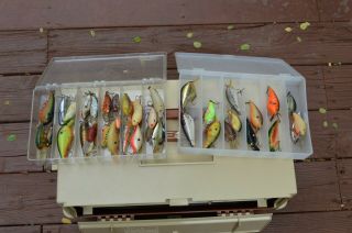 Plano 747 Tackle Box Loaded With Vintage Fishing Lures 6