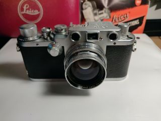Vintage Leica Camera With Case And Instruction Booklet
