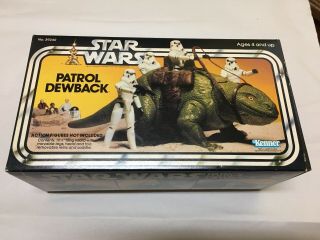 Vintage Kenner Star Wars Boxed Patrol Dewback First Issue Box Contents
