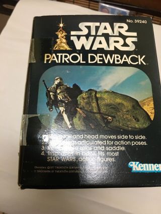Vintage Kenner Star Wars Boxed Patrol Dewback FIRST Issue Box Contents 4
