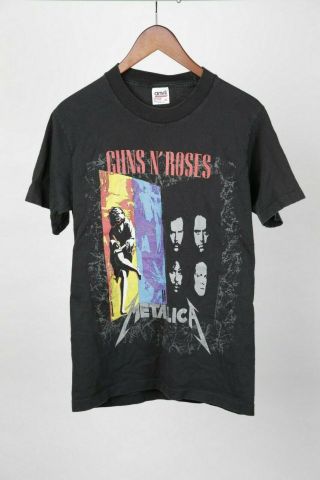 Tru Vintage 1992 Guns N Roses And Metallica Faith No More Stadium Tour Shirt - M