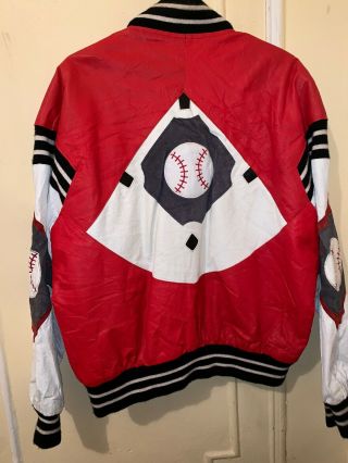 Vintage Michael Hoban Leather Bomber Baseball 8 Ball Jacket Men’s Size Large