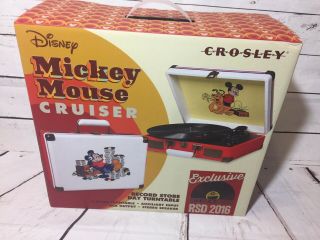 Crosley Cruiser Vintage 3 Speed Suitcase Turntable,  Disney - Mickey Mouse Cruiser