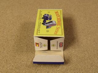 VINTAGE LESNEY MATCHBOX 15 DENNIS REFUSE TRUCK BOX RARE NO PEEP HOLE 7