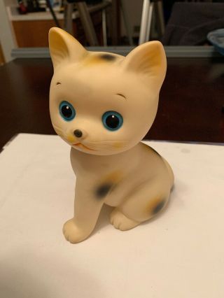 Vintage Rubber Squeak Cat,  Made In Japan