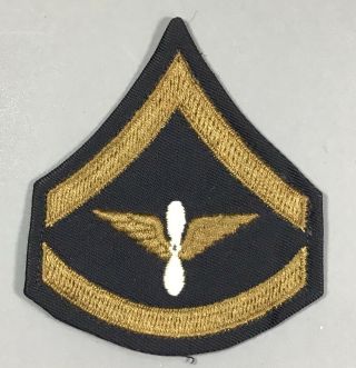 Wwii Army Air Corps Pfc / Specialist 6th Class Chevron Cut Edges No Glow