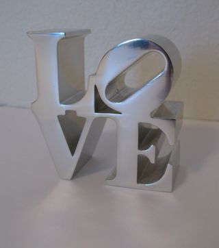 Vintage Robert Indiana Cast Aluminum Love Sculpture