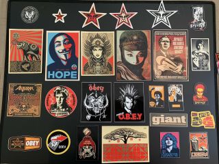 Vintage 30 Sticker Set Obey Shepard Fairey Andre The Giant Poster Print