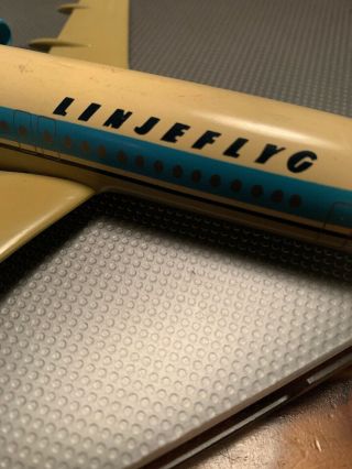 Vintage Display Plane Linjefly LIN Airlines Fokker F - 28Mk 4000 8” 6