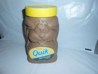 Vtg Nestle Quik Chocolate Bunny Rabbit Shaped Container Jar Canister Ultra Rare