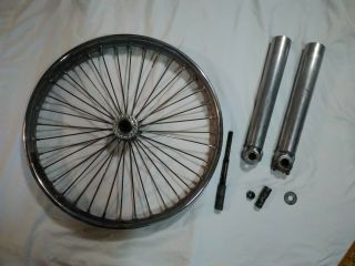 Harley Vintage Chopper Rare True Straight Spoked Laced Motorcycle Rim 22 " 2.  25