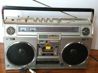 Vintage RT - 8930S MQSS Toshiba Stereo Boombox LCD Quartz Clock Cassette Radio 7