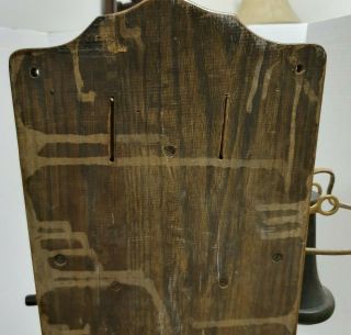 Antique 1901 Kellogg Oak Wood Case Wall Phone crank & bell Chicago model323433 - L 10