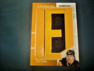 14 Itg Paul Coffey Nameplate Patch 1/1 Pittsburgh Vintage