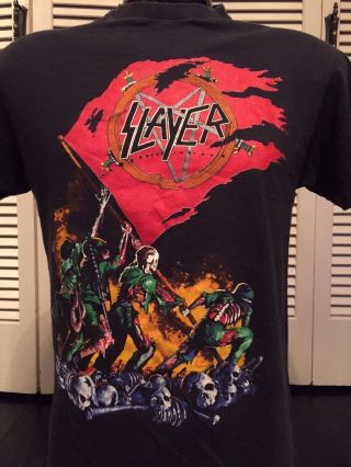 Vintage 88 Slayer Sacrifice Tour Shirt Sz M/l Exodus Rock Suicidal Metal Ozzy
