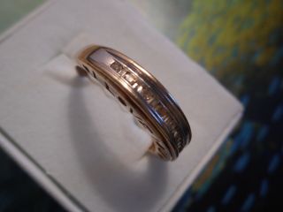 VINTAGE 10K GOLD ROUND AND PRINCESS CUT NATURAL DIAMONDS 