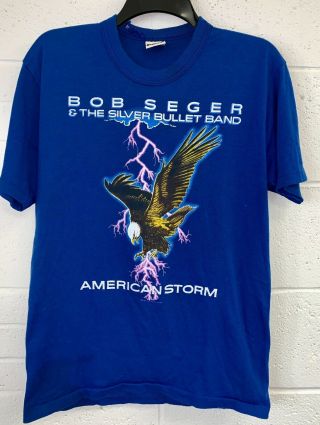 Vintage Bob Seger 1986 American Storm Concert Tour T - Shirt S/m Against The Wind