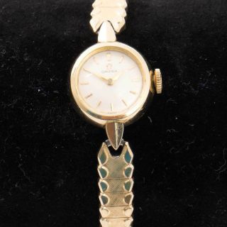 Vintage Ladies Omega 14k Gold Filled Wrist Watch With 10k Kreisler Watch Band