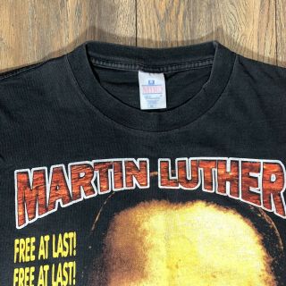 Rare Vintage Dr.  Martin Luther King Jr Rap Tee 90’s Black Empowerment Shirt XL 2