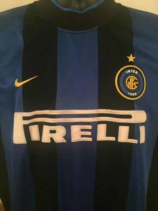 Inter Milan Home Shirt 2000/01 RONALDO 9 Large Vintage Rare 3