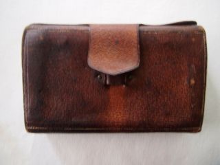 Antique Vintage Hardy Brothers Leather Fold Over Pouch