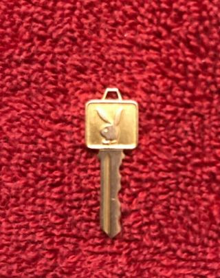 Vintage 14k Gold Playboy Key Charm Or Pendant